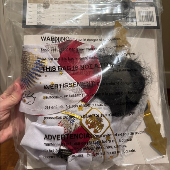 Pet Costume with Wig and Sunglasses - White - Picture 2 of 2